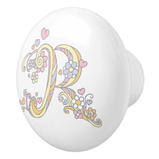 Dekorativer Buchstabe R mit Monogramm Griff (Rechts)