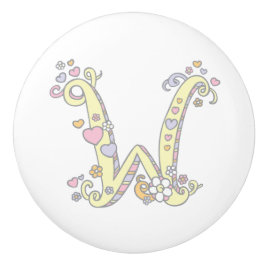 Dekorativer Buchstabe W mit Monogramm Griff