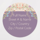 Dekorativer Circle Designer Etiketten (Design 1)