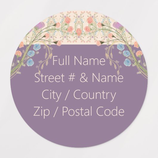 Dekorativer Circle Designer Etiketten (Design 1)