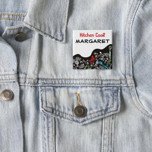 dekorativer dekorativer Küchengerät-Namensschild Button (Beispiel)