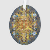 Dekorativer Edelstein-heilige Geometrie-Blume des Ornament (Vorderseite)