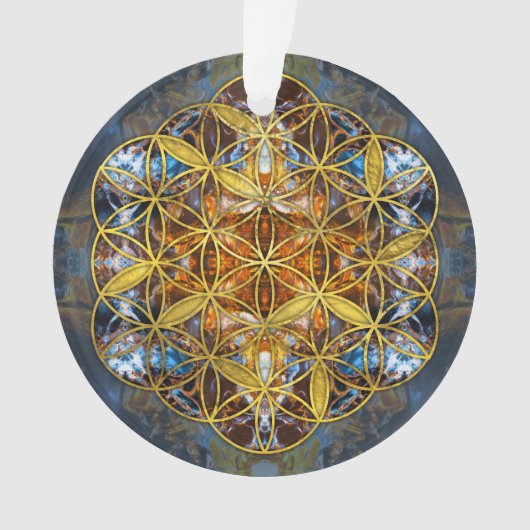 Dekorativer Edelstein-heilige Geometrie-Blume des Ornament (Vorderseite)