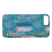 Dekorativer Feder-Entwurf personalisiert Case-Mate iPhone Hülle (Rückseite (Horizontal))