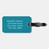 Dekorativer Feder-Entwurf personalisiert Gepäckanhänger (Rückseite horizontal)