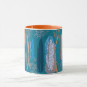 Dekorativer Feder-Entwurf personalisiert Tasse (Zentrum)