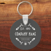 Dekorativer Firmenname Schlüsselanhänger (Rückseite)
