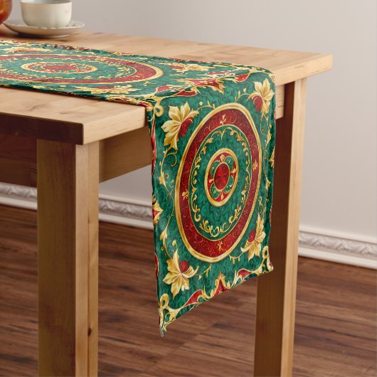Dekorativer Floral Holiday Table Runner Mittelgroßer Tischläufer (Beispiel)