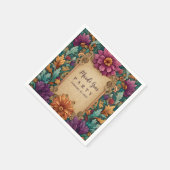 Dekorativer florale Mardi-Gras-Masquerade Serviette (Ecke)