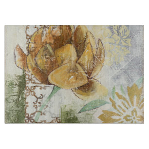 Dekorativer Fresko-Entwurf mit Kugel-Blume Schneidebrett