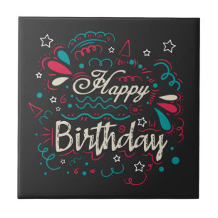 dekorativer Geburtstag Fliese