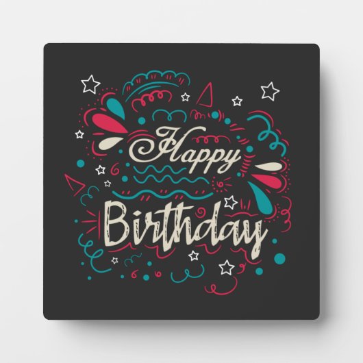 dekorativer Geburtstag Fotoplatte (Vorderseite)