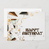 Dekorativer Geburtstag Postkarte (Vorne/Hinten)