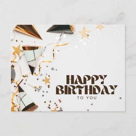 Dekorativer Geburtstag Postkarte (Vorderseite)