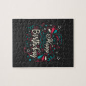 dekorativer Geburtstag Puzzle (Horizontal)