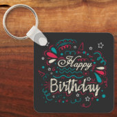 dekorativer Geburtstag Schlüsselanhänger (Vorderseite)