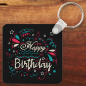 dekorativer Geburtstag Schlüsselanhänger (Rückseite)