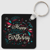 dekorativer Geburtstag Schlüsselanhänger (Rückseite)