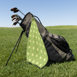 Dekorativer gelber Stern und diamantgemustert Golfhandtuch