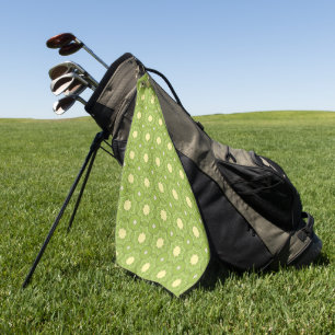 Dekorativer gelber Stern und diamantgemustert  Golfhandtuch