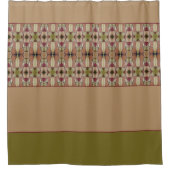 Dekorativer Gemusterter Designer Duschvorhang (Vorderseite)