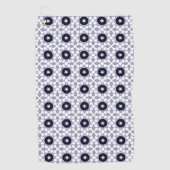 Dekorativer geometrischer Stern mit dunklem Muster Golfhandtuch (Vorderseite)