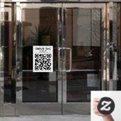 Dekorativer Geschäftsname und QR-Code Fensteraufkleber (Büro Tür)