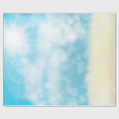 Dekorativer Glitzer Blau und Gold Geschenkpapier (Flach)