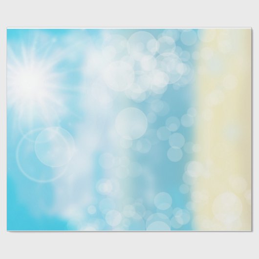 Dekorativer Glitzer Blau und Gold Geschenkpapier (Flach)