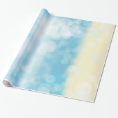 Dekorativer Glitzer Blau und Gold Geschenkpapier (Ungerollt)