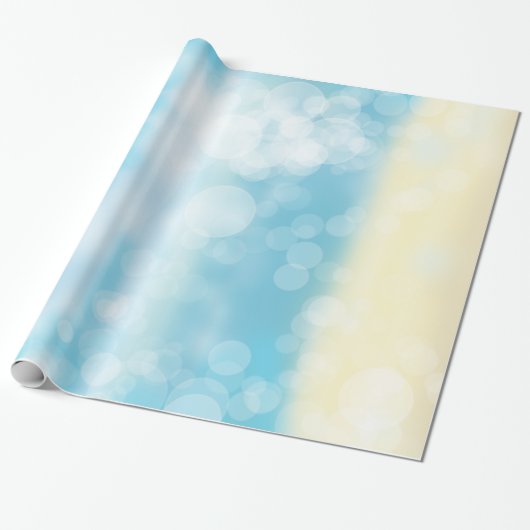 Dekorativer Glitzer Blau und Gold Geschenkpapier (Ungerollt)