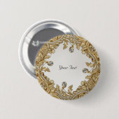Dekorativer goldener Knopf Button (Vorne & Hinten)