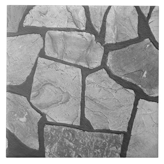 Dekorativer grauer Steinpflasternblick Fliese (Vorderseite)