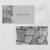 Dekorativer grauer Steinpflasternblick Visitenkarte (Vorne/Hinten)