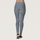 Dekorativer grauer Texturstoff Leggings (Rückseite)