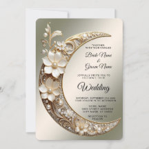 Dekorativer Halbmondrahmen Hochzeit