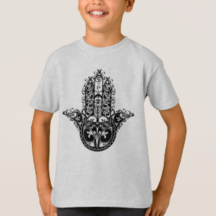 Dekorativer Hamsa Entwurf T-Shirt