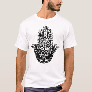 Dekorativer Hamsa Entwurf T-Shirt