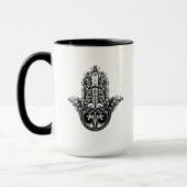 Dekorativer Hamsa Entwurf Tasse (Links)