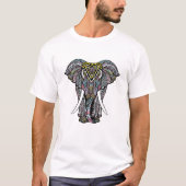 Dekorativer indischer Elefant T-Shirt (Vorderseite)