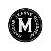 Dekorativer Initialen-Name Monogramm Gummistempel (Prägung)