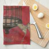 Dekorativer Käfig mit Schmetterlingen Handtuch (Viertel Falte)