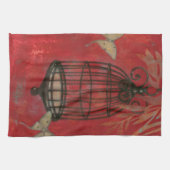 Dekorativer Käfig mit Schmetterlingen Handtuch (Horizontal)