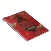 Dekorativer Käfig mit Schmetterlingen Notizblock (Rechte Seite)