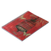 Dekorativer Käfig mit Schmetterlingen Notizblock (Linke Seite)