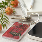 Dekorativer Käfig mit Schmetterlingen Schlüsselanhänger (Vorderseite rechts)