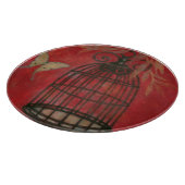 Dekorativer Käfig mit Schmetterlingen Schneidebrett (Ecke)