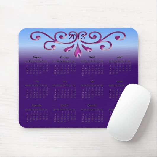Dekorativer Kalender 2013 Mousepad (Mit Mouse)