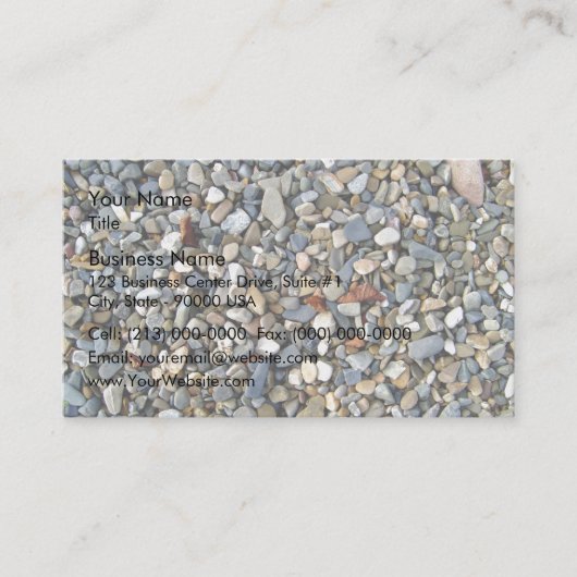 Dekorativer Kiesel-Stein, Kiesbeschaffenheit Visitenkarte (Vorderseite)