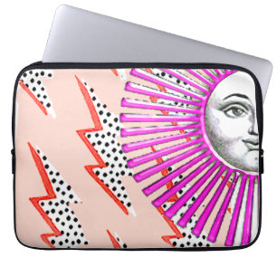 Dekorativer kubistischer geometrischer futuristisc laptopschutzhülle